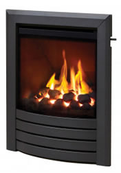 black  gas fire