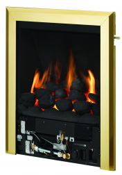 classic brass / gold gas fire